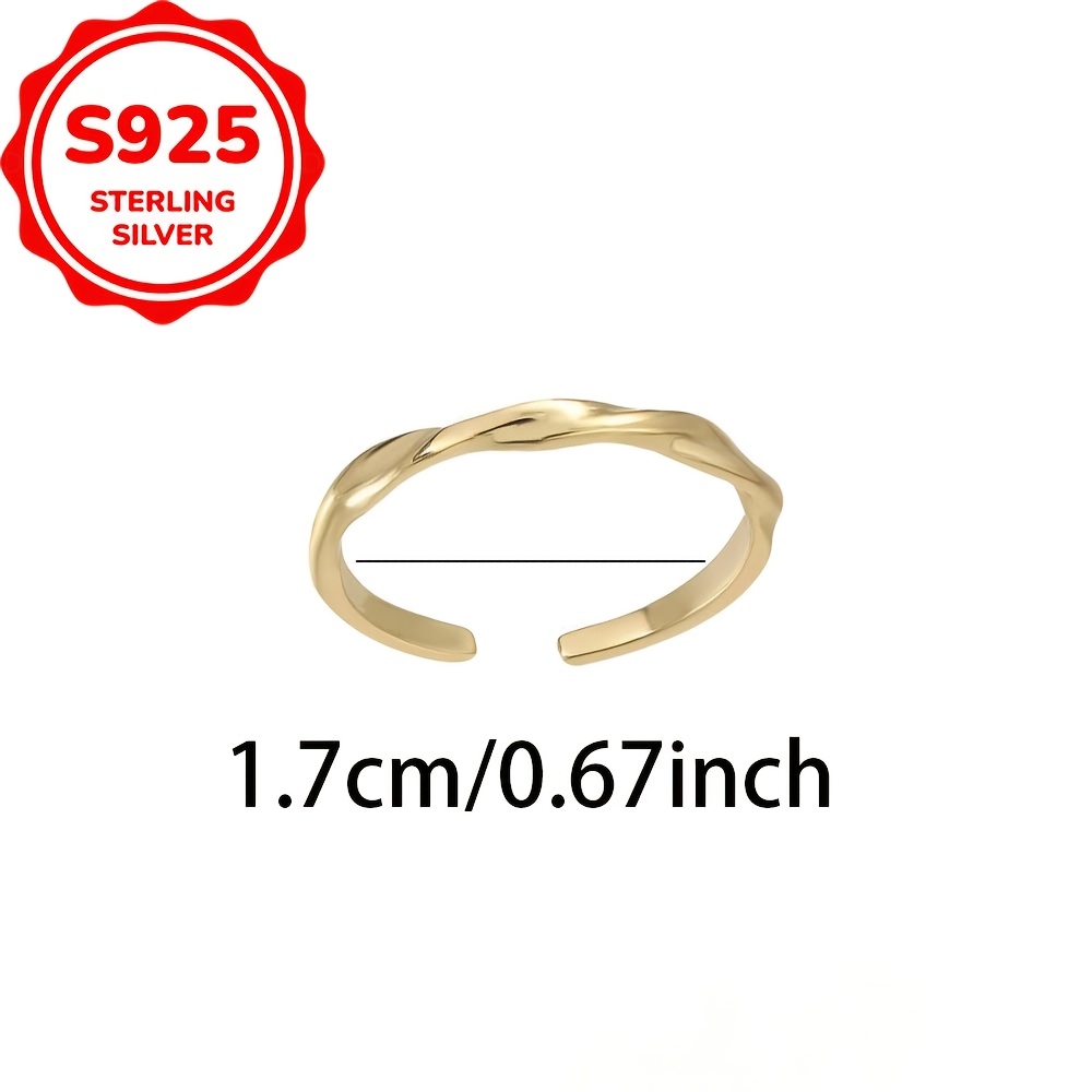 Women's S925 Silver Mobius Twist Toe Ring, Beach Vacation